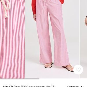 DONNI. The Pop Pants in Tomato Stripe